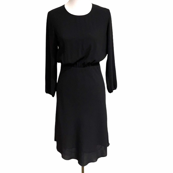 Aritzia Wilfred Blouson Keyhole Back Flared Dress SZ S - Picture 1 of 8